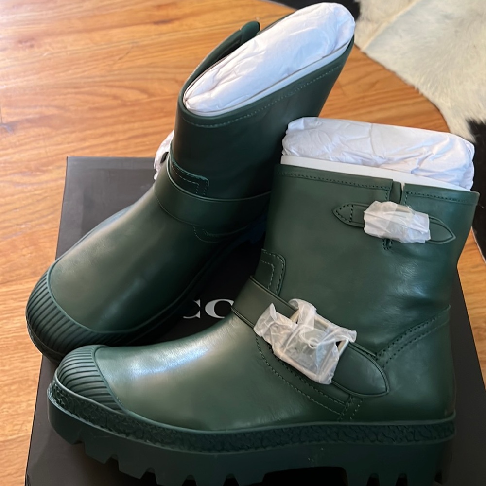 Men's new leather coach boots